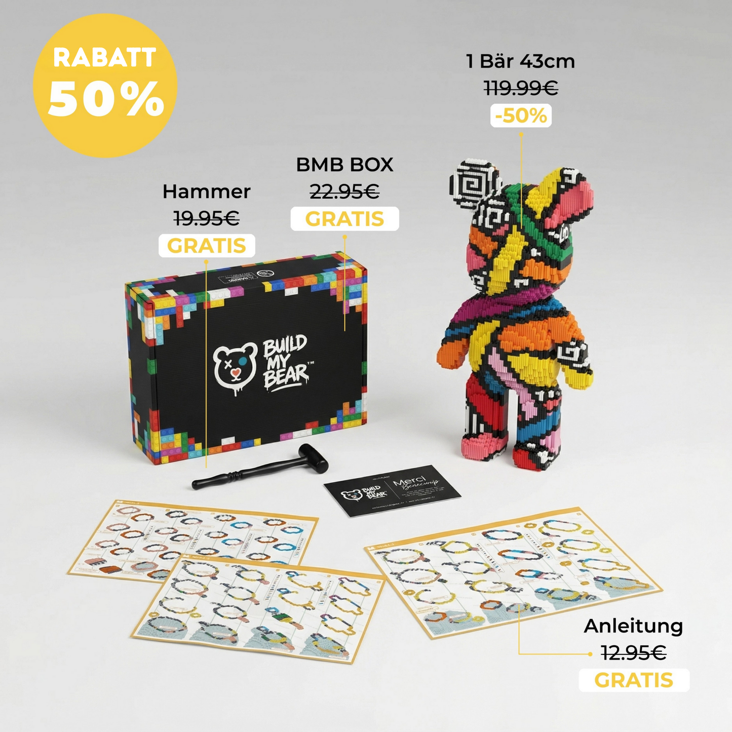 Build My Bear™ Riesiger Bär zum Bauen (43cm)